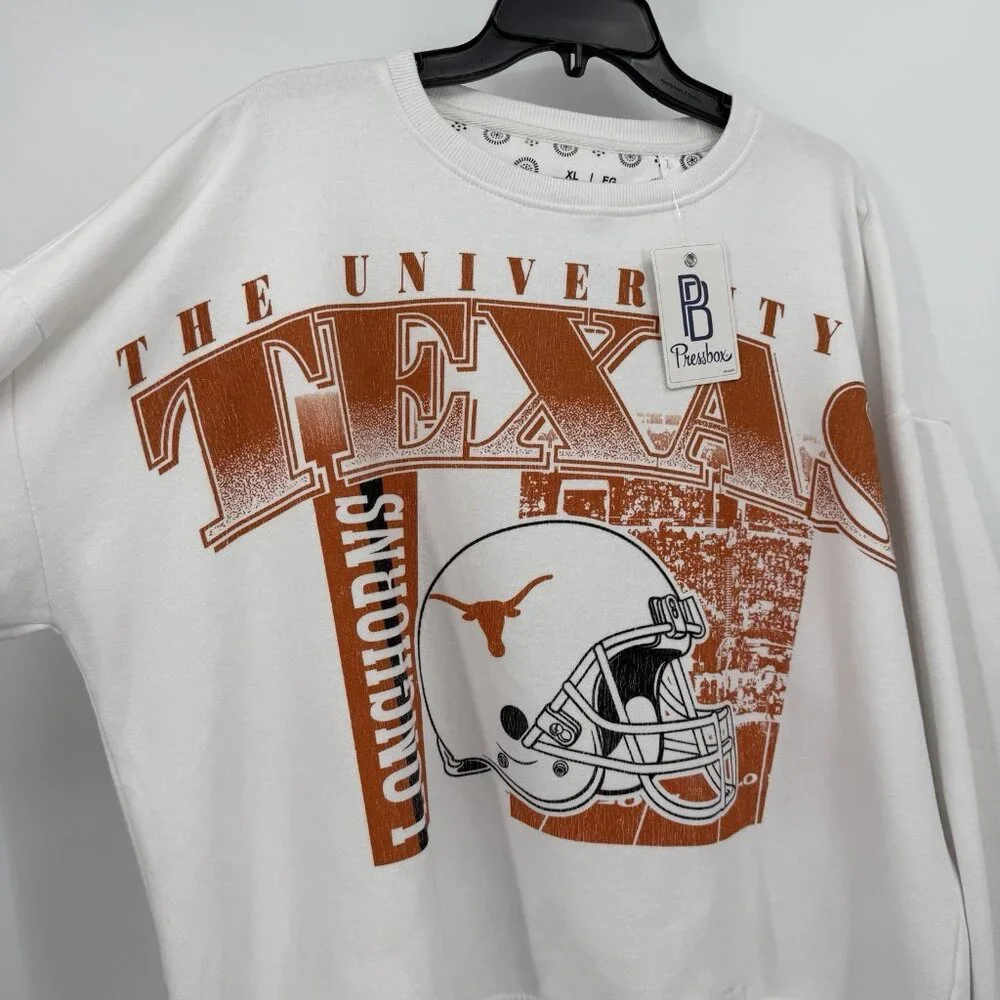 Pressbox Womens University of Texas UT Longhorn Janise Oversized Crew Sweatshirt - Picture 4 of 7